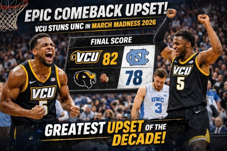 VCU's Stunning 82–78 Comeback Win Over UNC