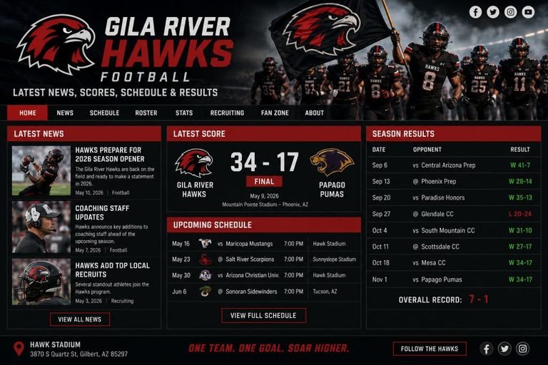 Gila River Hawks Football Latest News, Scores, Schedule & Results